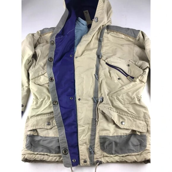 Degre 7 Womens Beige Long Sleeve Full Zip Hooded Windbreaker Winter Coat Size 6 - Picture 6 of 10